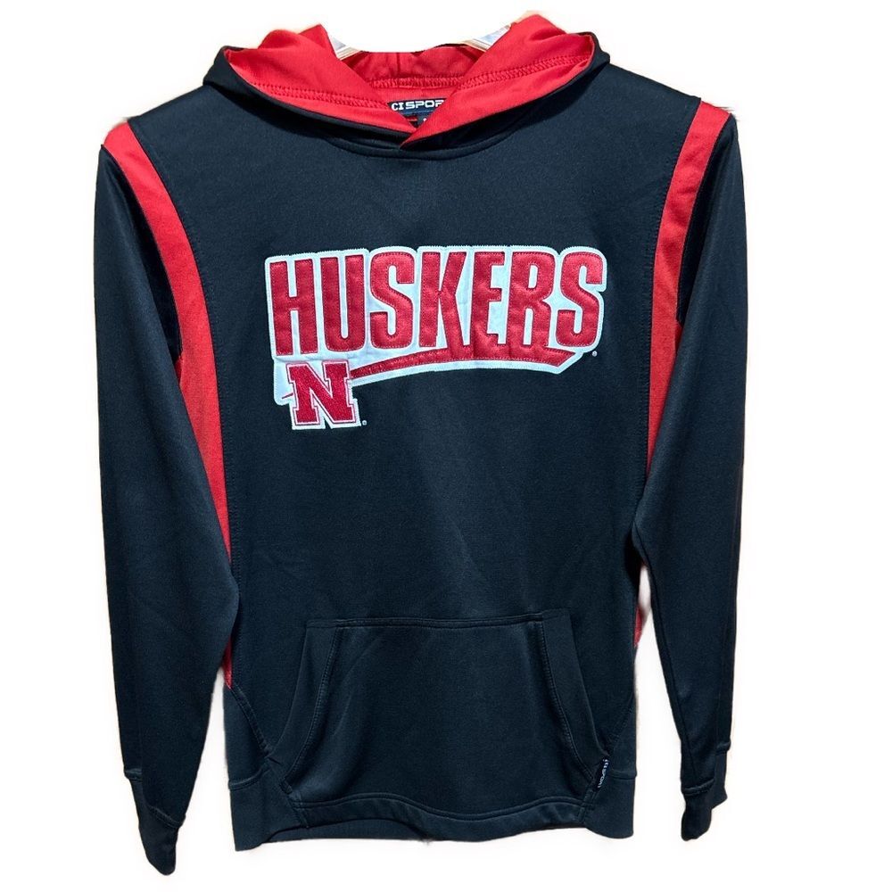 Women’s Small CI Sport Black and Red Silky University of Nebraska Huskers Hoodie